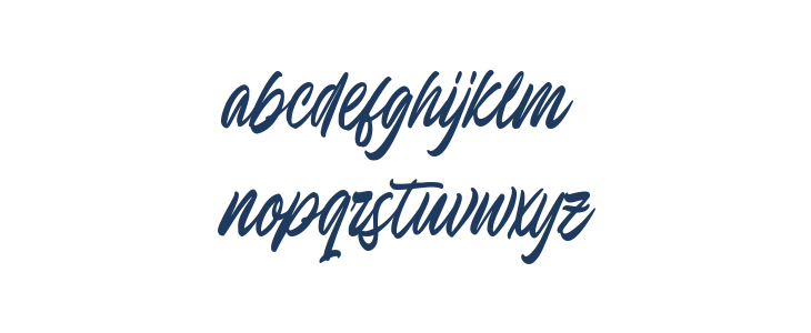 Endeline Script Lowercase