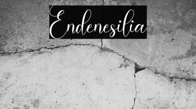 Endenesilia Font examples