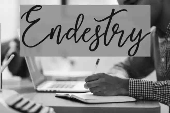 Endestry Font examples