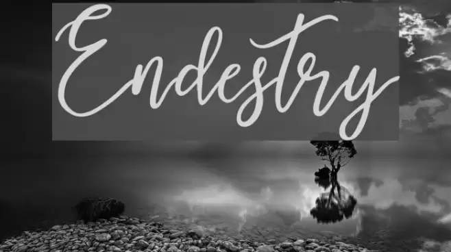 Endestry Font examples