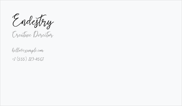 Endestry Business Card