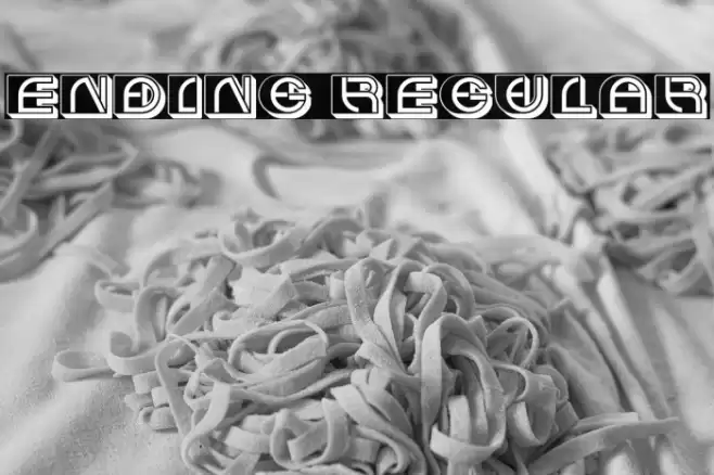 Ending Regular Font examples