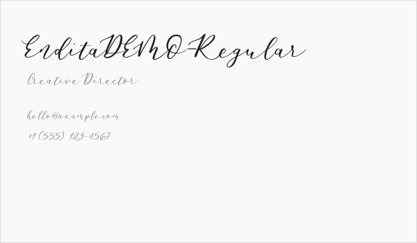 EnditaDEMO-Regular Business Card