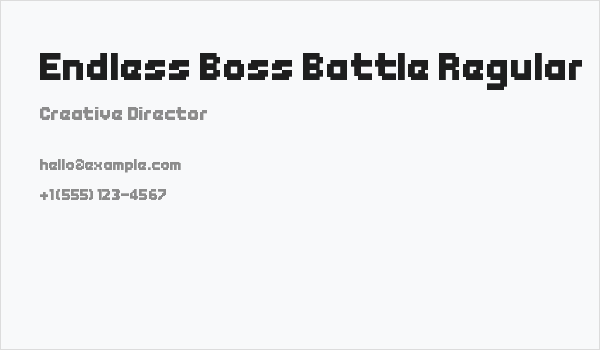 Endless Boss Battle Regular Business Card
