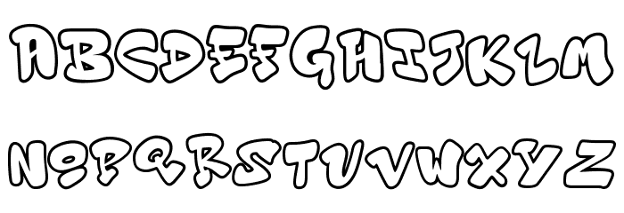 Endless Fusion Outline Outline Font UPPERCASE