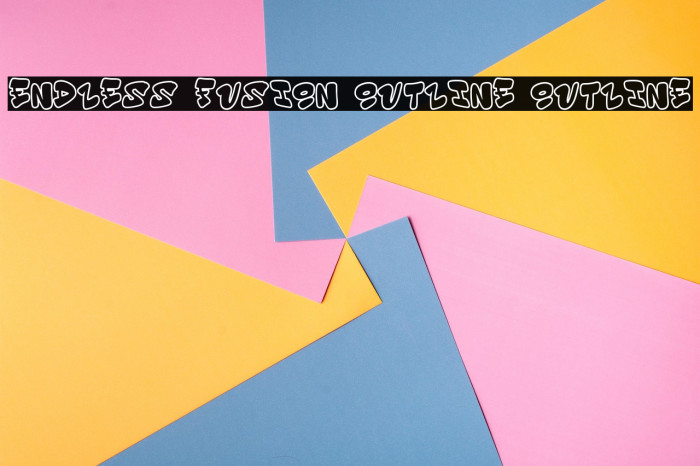 Endless Fusion Outline Outline Font examples