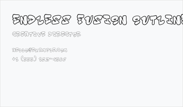 Endless Fusion Outline Outline Business Card