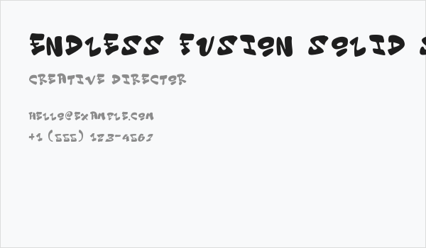 Endless Fusion Solid Solid Business Card