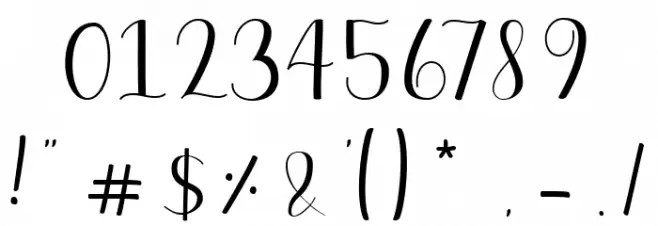 Endless Love Font OTHER CHARS