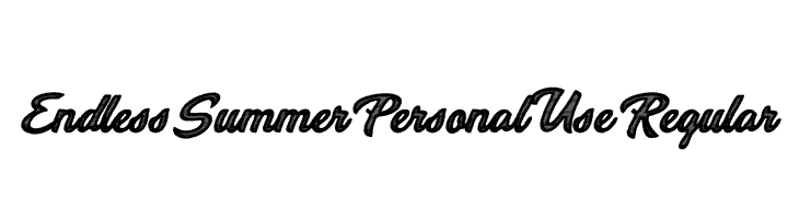Endless Summer Personal Use Regular  baixar fontes gratis