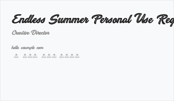 Endless Summer Personal Use Regular Business Card