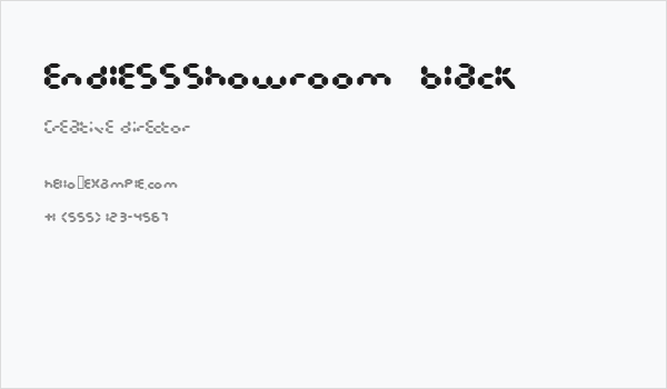 EndlessShowroom  Black Business Card