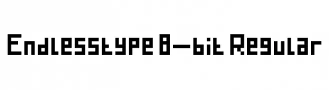 Endlesstype 8-bit Regular  フリーフォントのダウンロード