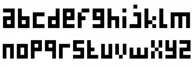 Endlesstype 8-bit Regular Caratteri MINUSCOLO