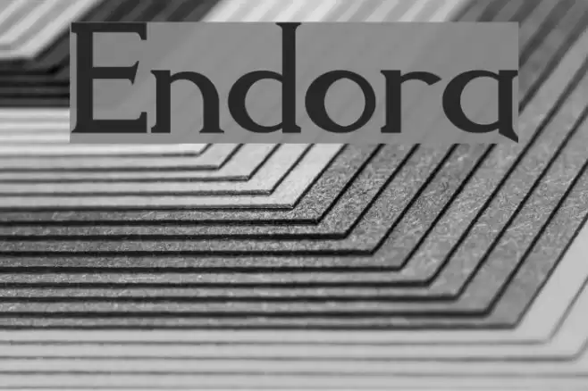 Endora Font examples