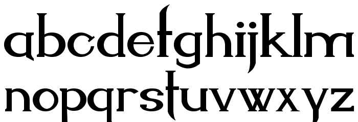 Endora Font LOWERCASE