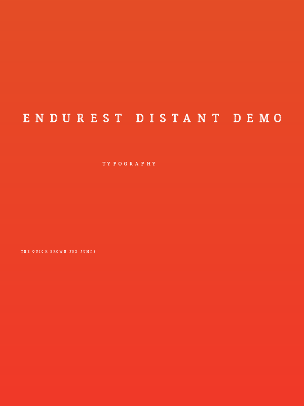 Endurest Distant Demo Poster
