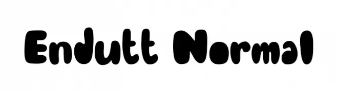 Endutt Normal  Frei Schriftart Herunterladen