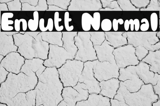 Endutt Normal Font examples