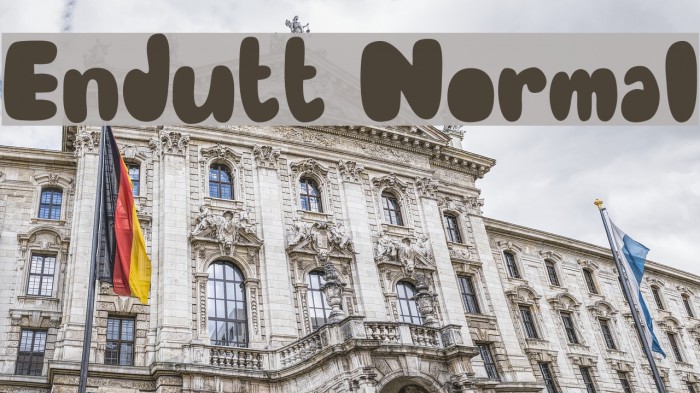 Endutt Normal Font examples