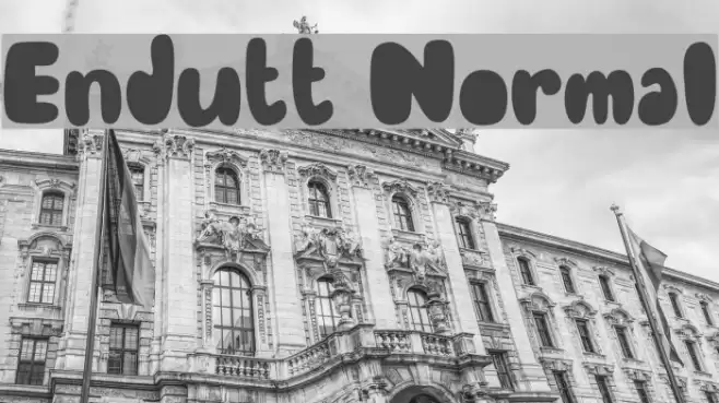 Endutt Normal Font examples