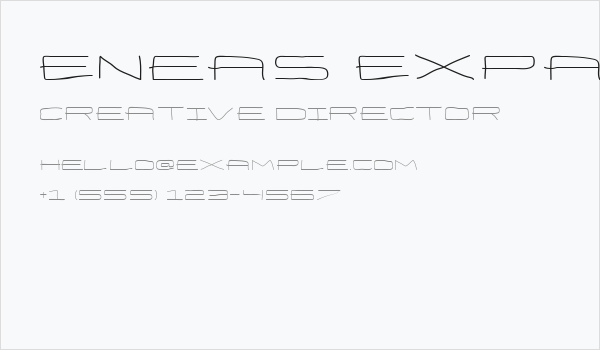 Eneas Expanded Regular Business Card