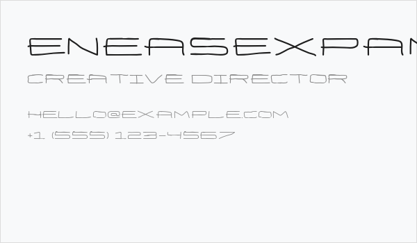 EneasExpandedBold Business Card