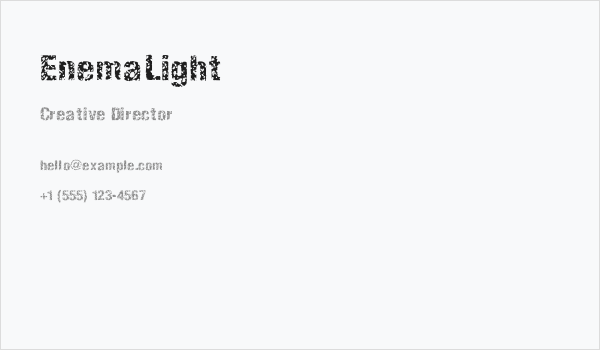 EnemaLight Business Card