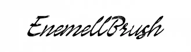 Enemell Brush  フリーフォントのダウンロード