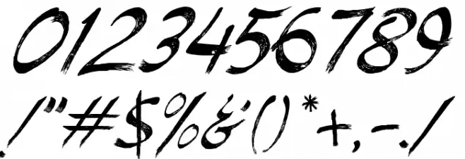 Enemell Brush Font OTHER CHARS