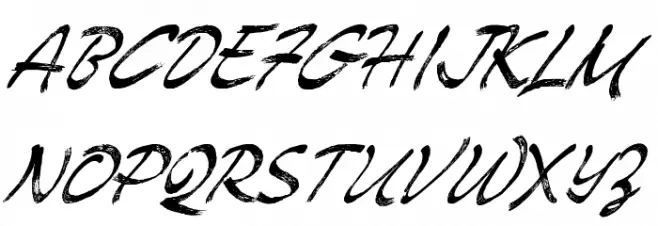 Enemell Brush Schriftart Groß