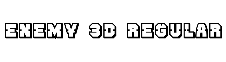 Enemy 3D Regular  नि: शुल्क फ़ॉन्ट्स डाउनलोड