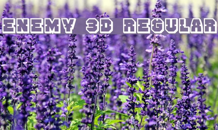 Enemy 3D Regular Font examples