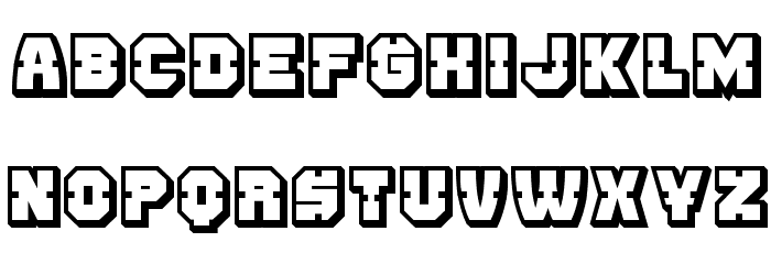 Enemy 3D Regular Font LOWERCASE