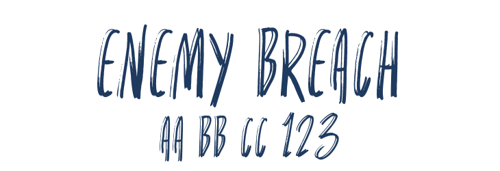 Enemy Breach Font Preview