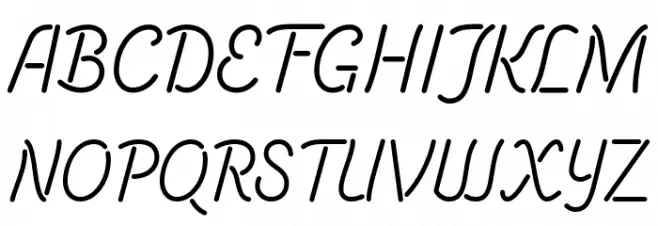 Energetic Script Limited Regular フォント 大文字