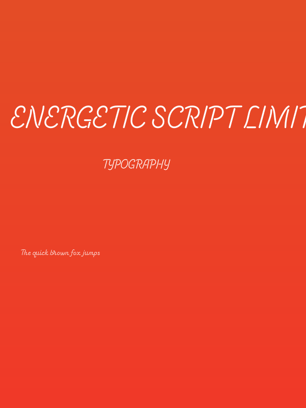 Energetic Script Limited Regular Poster