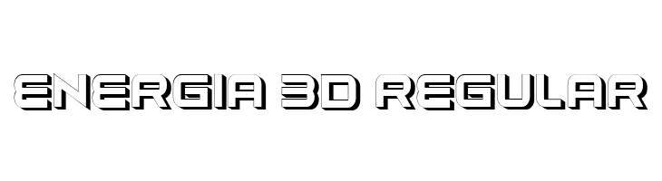 Energia 3D Regular  Descarca Fonturi Gratis