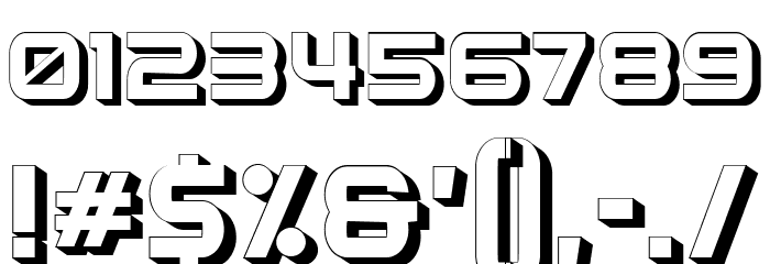 Energia 3D Regular Font OTHER CHARS