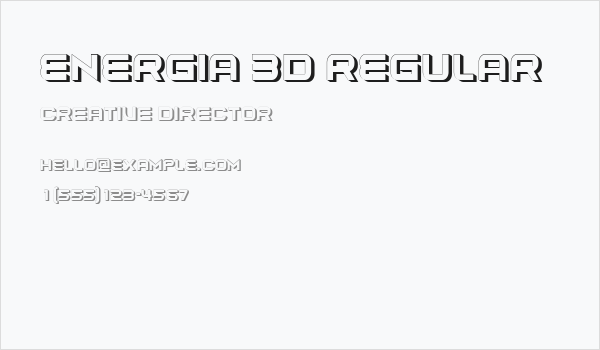 Energia 3D Regular Business Card