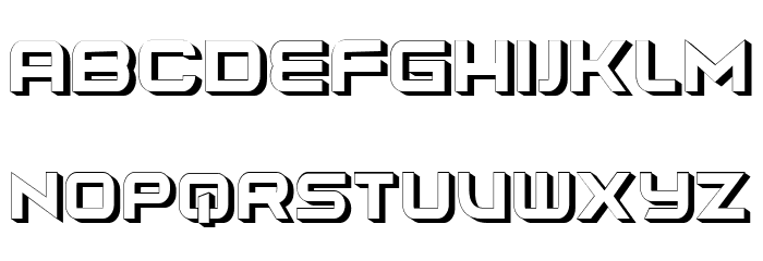 Energia 3D Regular Font LOWERCASE