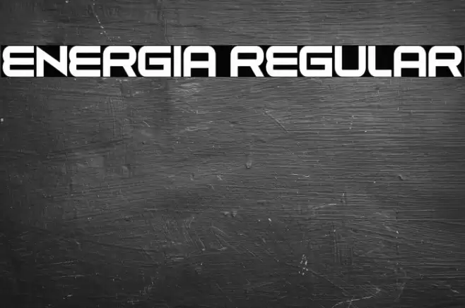 Energia Regular Font examples