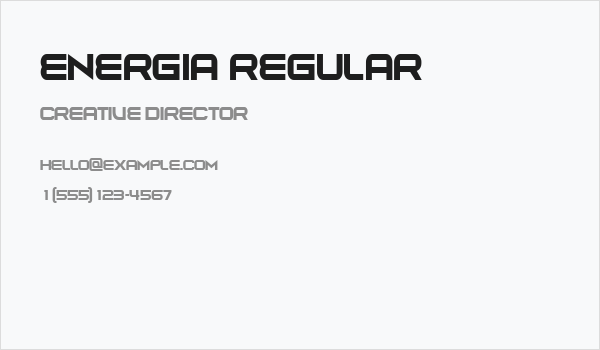 Energia Regular Business Card