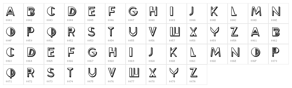 Energized Regular Character Map