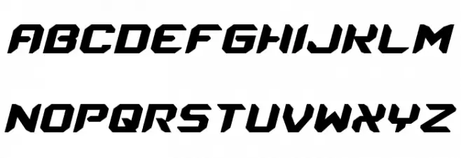Energon Condensed Italic Schriftart Groß