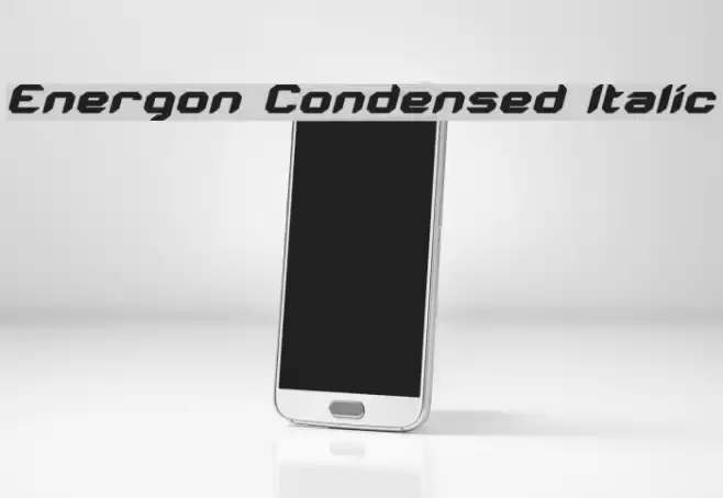 Energon Condensed Italic Шрифта examples