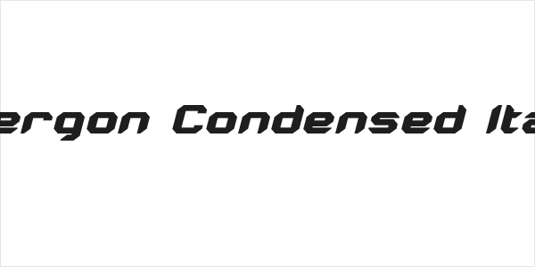 Energon Condensed Italic Logo