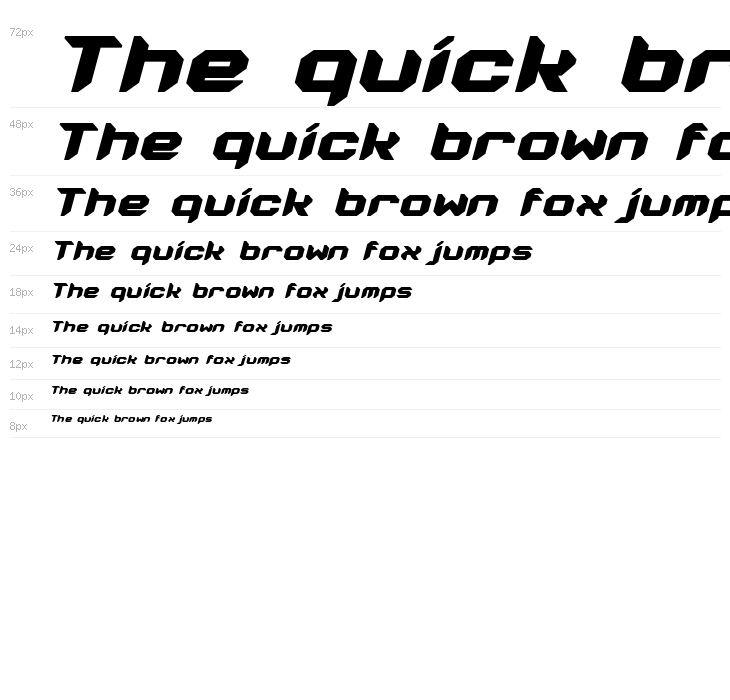 Energon Condensed Italic Waterfall