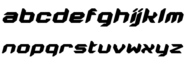 Energon Condensed Italic Шрифта строчной