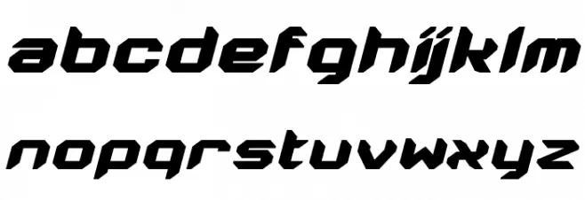 Energon Condensed Italic फ़ॉन्ट लोअरकेस